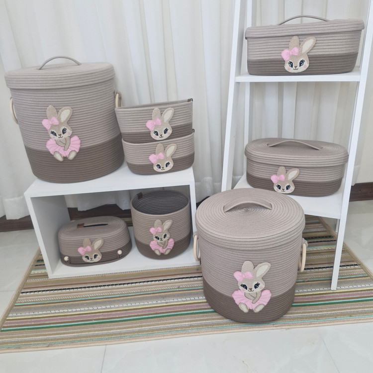 ست سیسمونی طرح خرگوش پانچدوزی